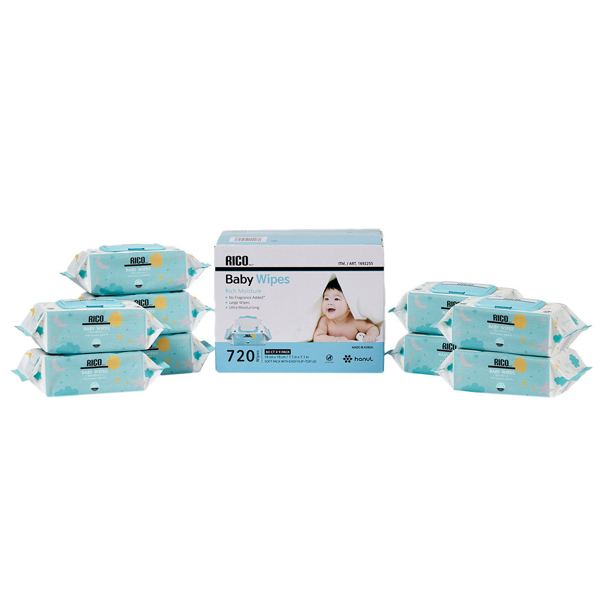RICO Baby Wipes, 720 - Count