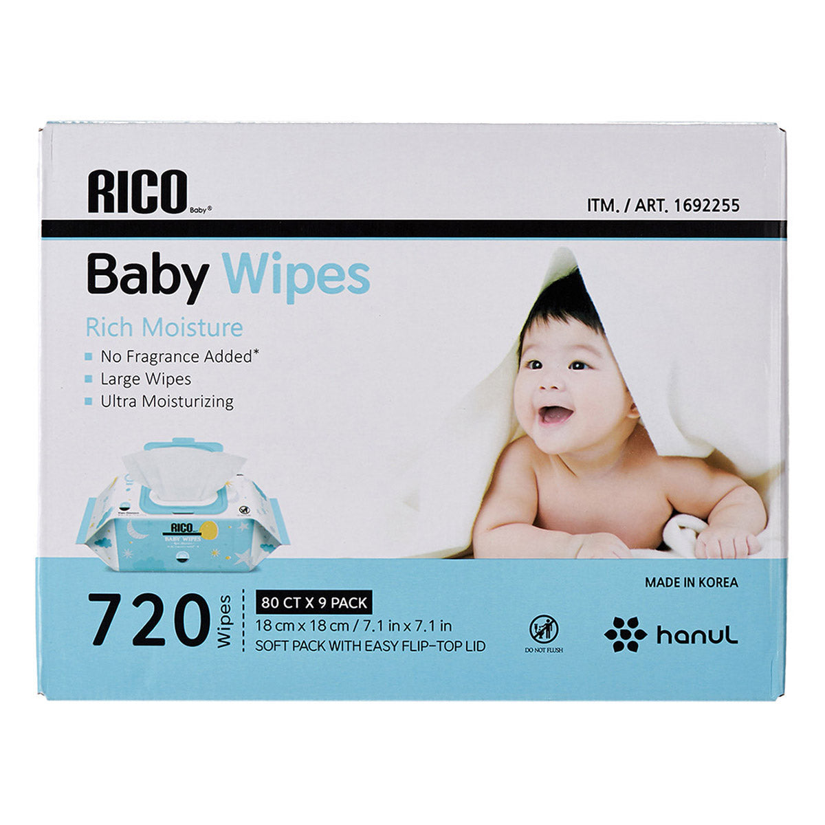 RICO Baby Wipes, 720 - Count