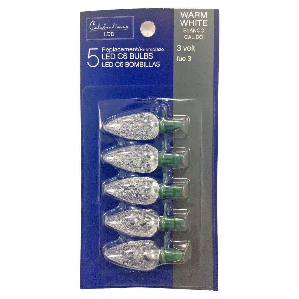 Celebrations C6 LED Replacement Bulbs Warm White