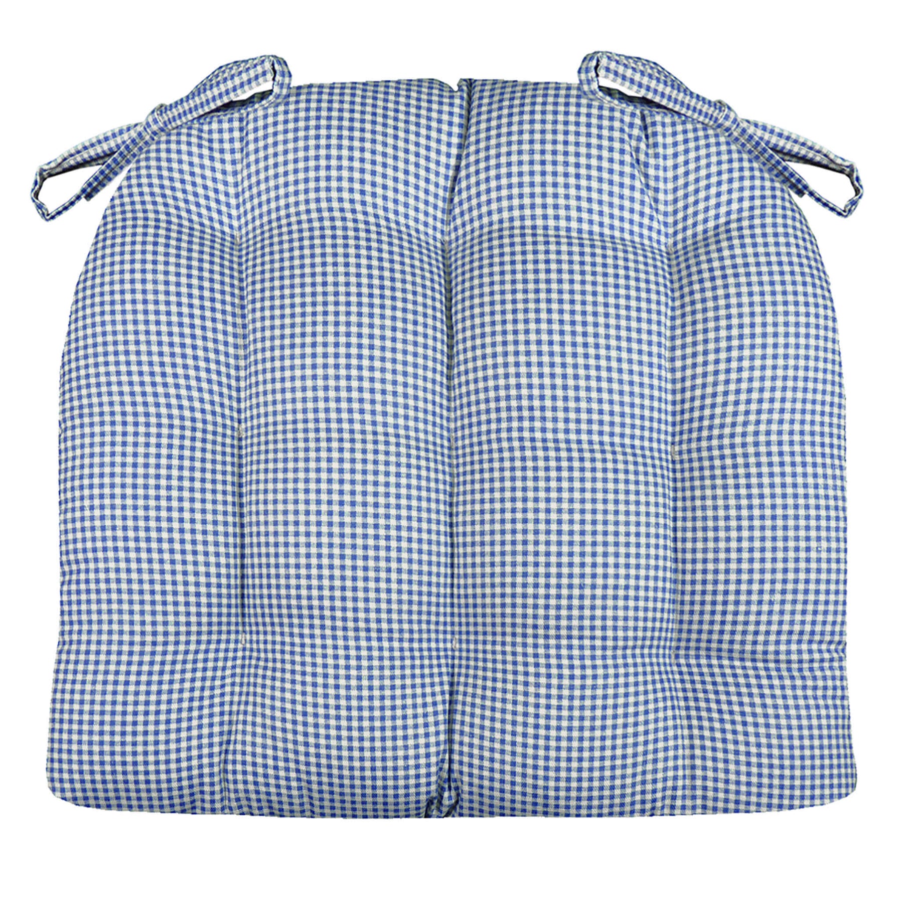 Madrid Dark Blue Dining Chair Pad with Ties - Size Standard - Latex Foam Fill Cushion - Machine Washable, Reversible, Solid Colo