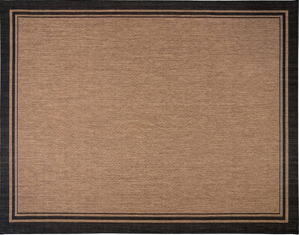 Gertmenian 21358 Nautical Tropical Carpet Outdoor Patio Rug, 5x7 Standard, Border Black